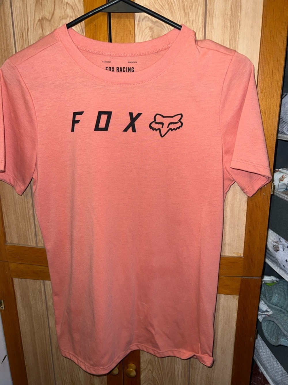 Fox Racing Coral Pink T-Shirt with Black Logo